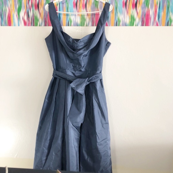 Laundry by Shelli Segal blue dress with belt - Picture 3 of 11